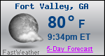 Weather Forecast for Fort Valley, GA