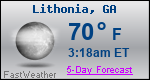 Weather Forecast for Lithonia, GA