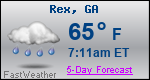 Weather Forecast for Rex, GA