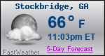 Weather Forecast for Stockbridge, GA