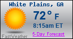 Weather Forecast for White Plains, GA
