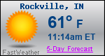 Weather Forecast for Rockville, IN