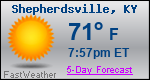 Weather Forecast for Shepherdsville, KY