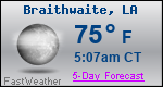Weather Forecast for Braithwaite, LA
