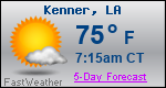 Weather Forecast for Kenner, LA
