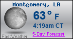 Weather Forecast for Montgomery, LA