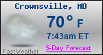 Weather Forecast for Crownsville, MD