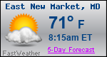 Weather Forecast for East New Market, MD