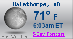 Weather Forecast for Halethorpe, MD