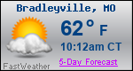 Weather Forecast for Bradleyville, MO