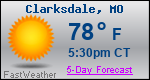 Weather Forecast for Clarksdale, MO