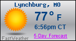 Weather Forecast for Lynchburg, MO