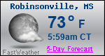Weather Forecast for Robinsonville, MS