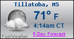 Weather Forecast for Tillatoba, MS