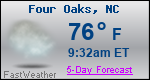 Weather Forecast for Four Oaks, NC