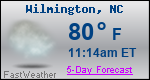 Weather Forecast for Wilmington, NC