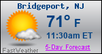 Weather Forecast for Bridgeport, NJ