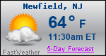Weather Forecast for Newfield, NJ