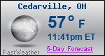 Weather Forecast for Cedarville, OH