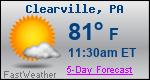 Weather Forecast for Clearville, PA