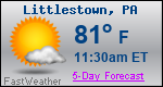 Weather Forecast for Littlestown, PA