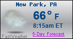 Weather Forecast for New Park, PA