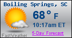 Weather Forecast for Boiling Springs, SC