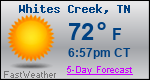 Weather Forecast for Whites Creek, TN