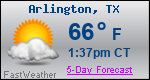 Weather Forecast for Arlington, TX
