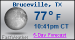 Weather Forecast for Bruceville, TX