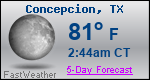 Weather Forecast for Concepcion, TX