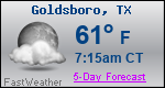 Weather Forecast for Goldsboro, TX