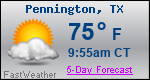 Weather Forecast for Pennington, TX