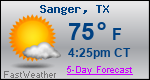 Weather Forecast for Sanger, TX