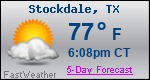 Weather Forecast for Stockdale, TX