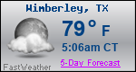 Weather Forecast for Wimberley, TX