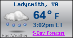 Weather Forecast for Ladysmith, VA