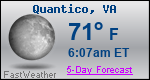 Weather Forecast for Quantico, VA