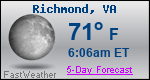 Weather Forecast for Richmond, VA