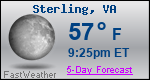 Weather Forecast for Sterling, VA