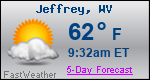 Weather Forecast for Jeffrey, WV