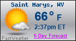 Weather Forecast for Saint Marys, WV
