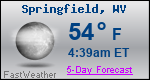 Weather Forecast for Springfield, WV