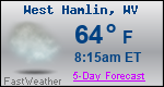 Weather Forecast for West Hamlin, WV
