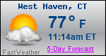 Weather Forecast for West Haven, CT