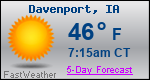 Weather Forecast for Davenport, IA