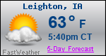 Weather Forecast for Leighton, IA