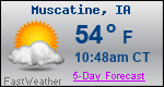 Weather Forecast for Muscatine, IA