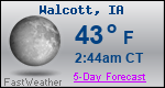 Weather Forecast for Walcott, IA