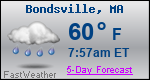 Weather Forecast for Bondsville, MA